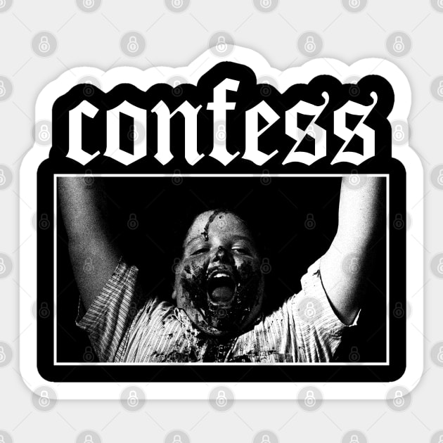 Matilda: CONFESS Bruce Bogtrotter Sticker by thespookyfog